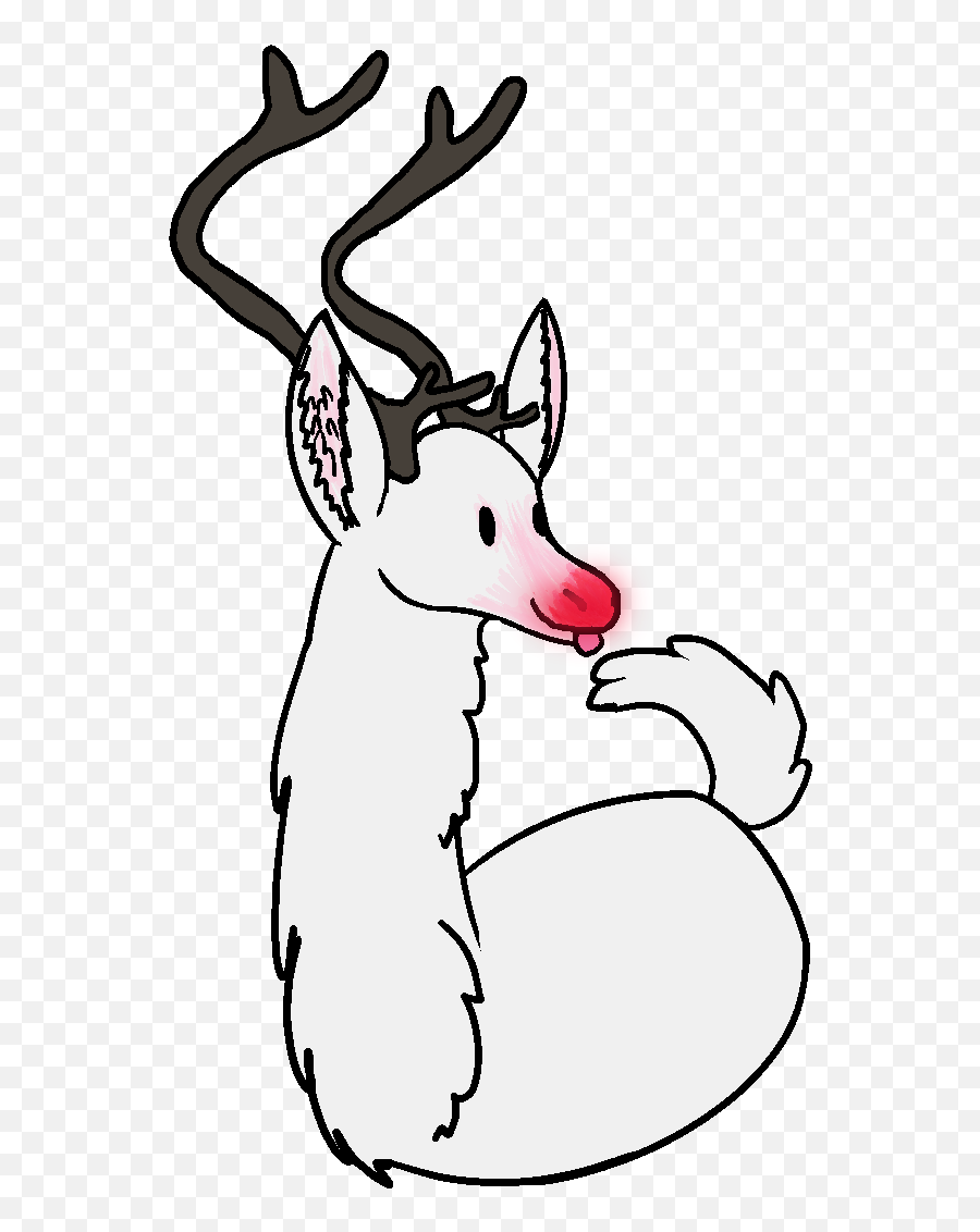 Rudolph The Red Nosed Reindeer Weasyl - Rena Branca Com Nariz Vermelho Png,Rudolph The Red Nosed Reindeer Png