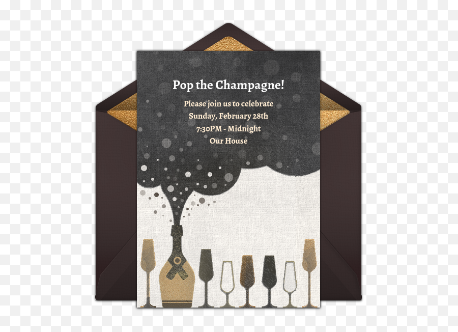 Cocktail Party Invitation - Birthday Eve Invite Png,Champagne Bubbles Png