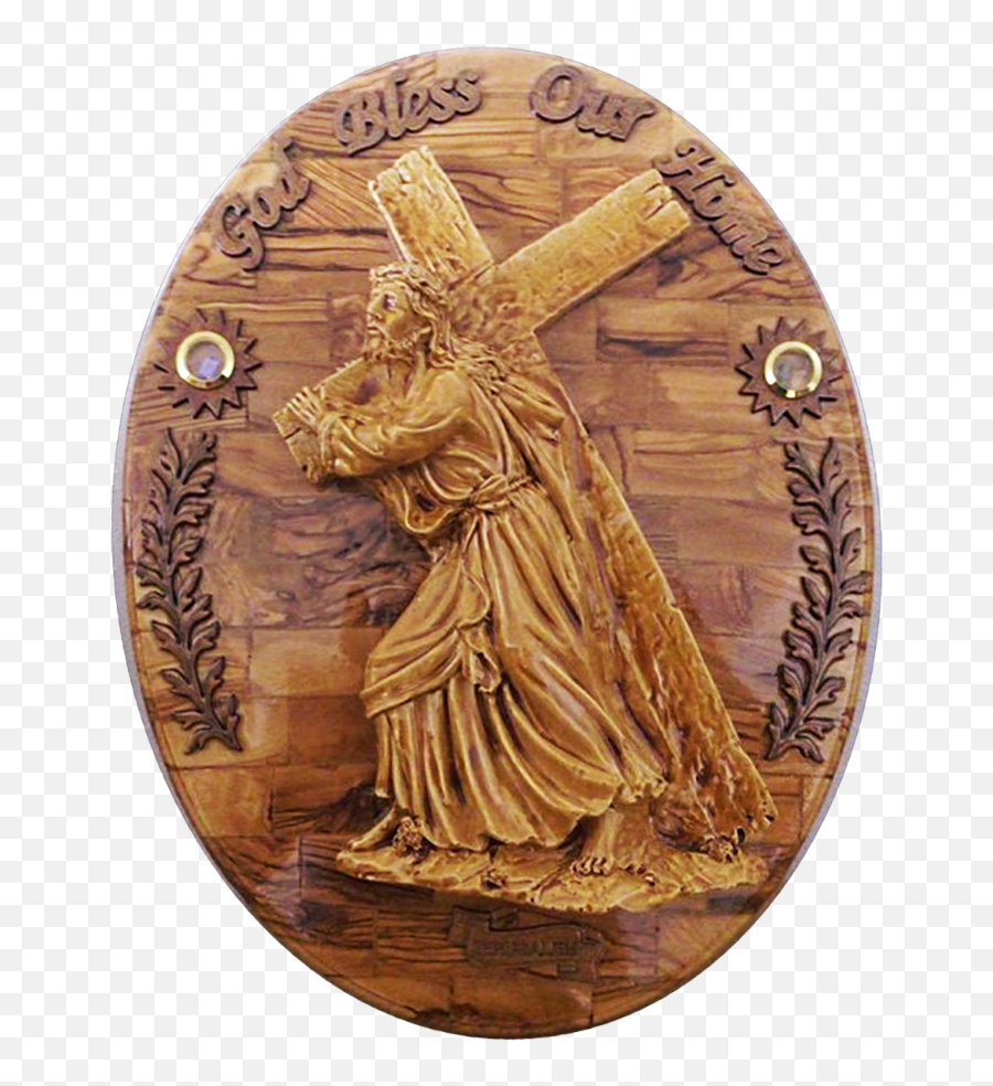 Download Home Blessing - Olive Wood God Bless Our Home Wall Christian Cross Png,Blessing Icon