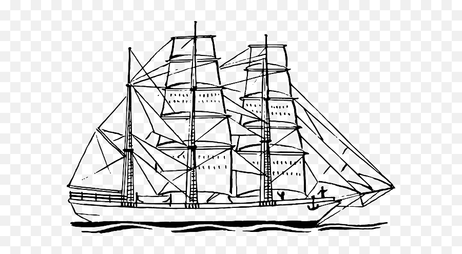 Download Sailing Navy Ship Sailboat Boat Pirate Ocean - Ship Black And White Ship Png,Sailing Ship Png