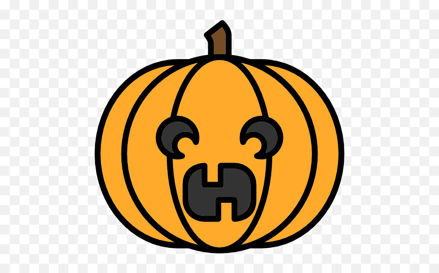 Scary Fear Halloween Pumpkin Horror Terror Spooky Icon - Pastel Halloween Aesthetic Png,Spooky Icon