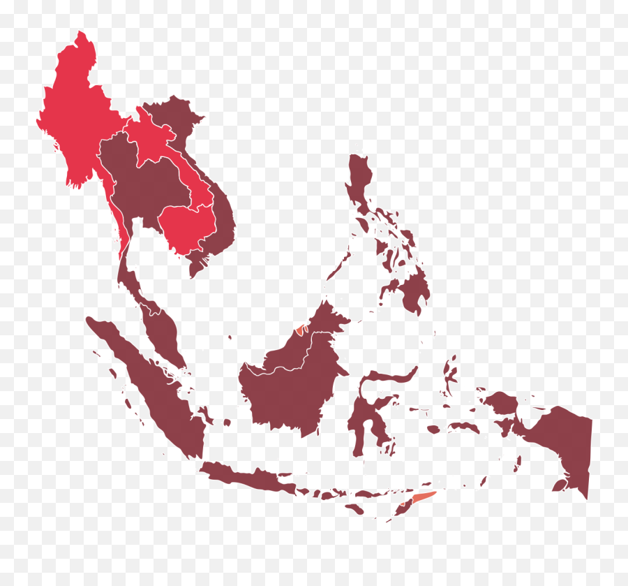Covid - 19 Pandemic In Southeast Asia Wikipedia Southeast Asia Map Pink Png,Mega Man Zero Icon