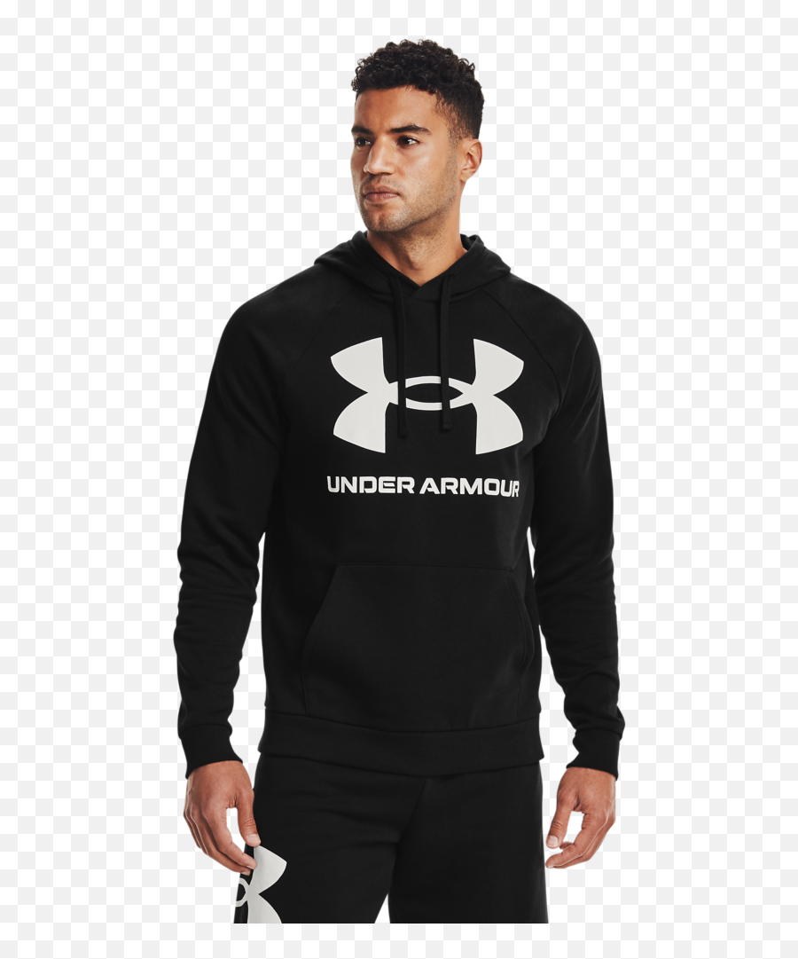 Under Armour Menu0027s Ua Rival Fleece Big Logo Hoodie - Black Under Armour Hoodie Png,Jordan Icon Fleece