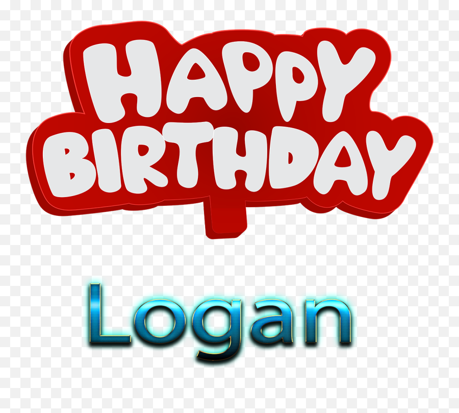 Logan Happy Birthday Vector Cake Name Png - William Logo Png,Logan Png