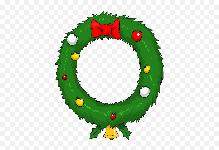 Free Christmas Wreaths Clipart - Cartoon Christmas Wreath Png,Christmas Reef Png