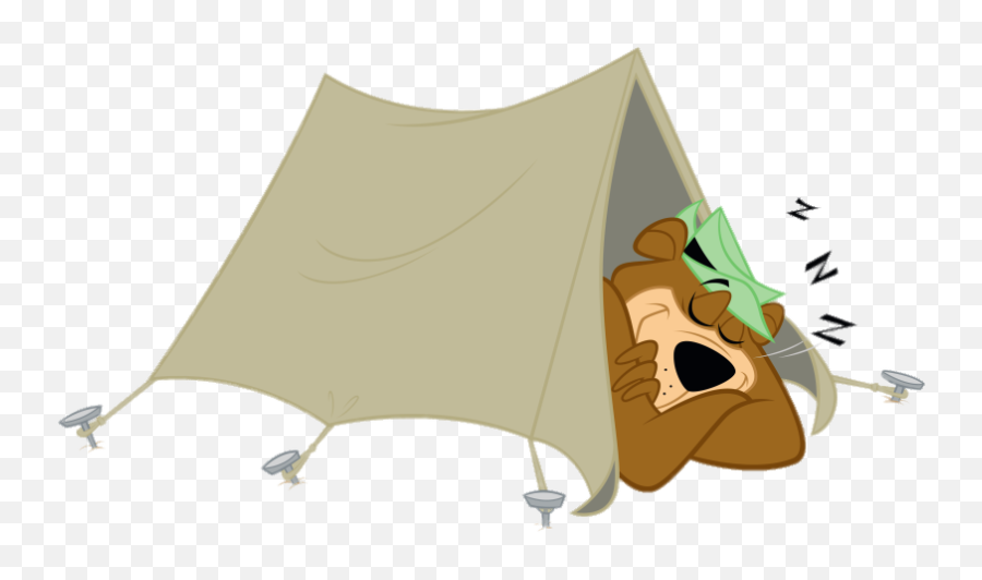 Check Out This Transparent Yogi Bear Sleeping In Tent Png Image