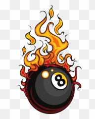 All Pro Billiardsnew Englandu0027s Premier Specialist - 8 Ball On Fire Drawing png