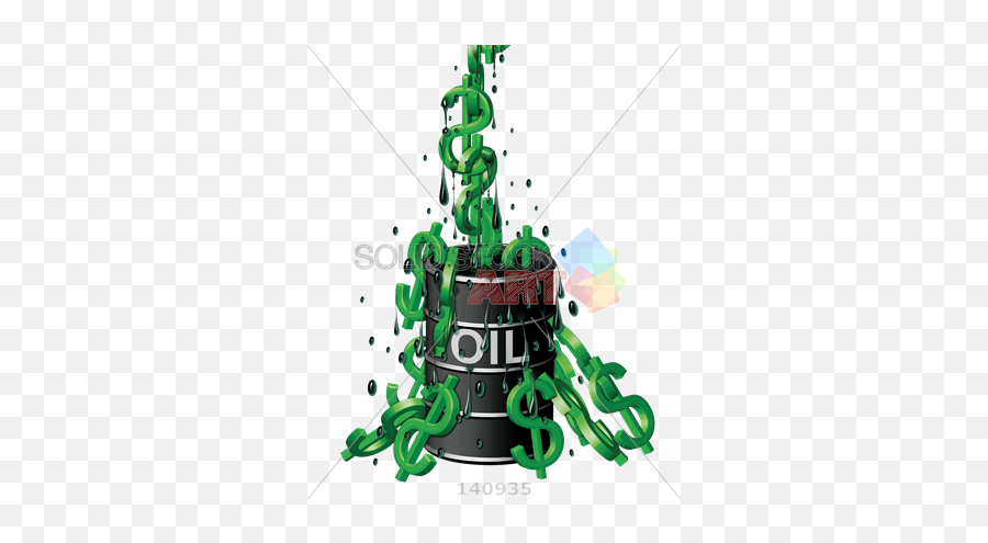 Stock Photo Of Oil Barrel With Green Dollar Signs And Drops Spilling Out - Oil Dollar Sign Png Transparent,Dollar Sign Transparent