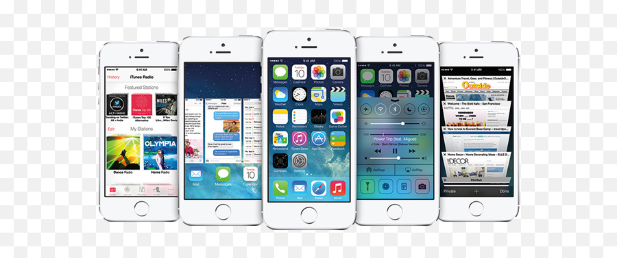 Ios Evolution - Ios 7 Iphone 5 Png,Iphones Png