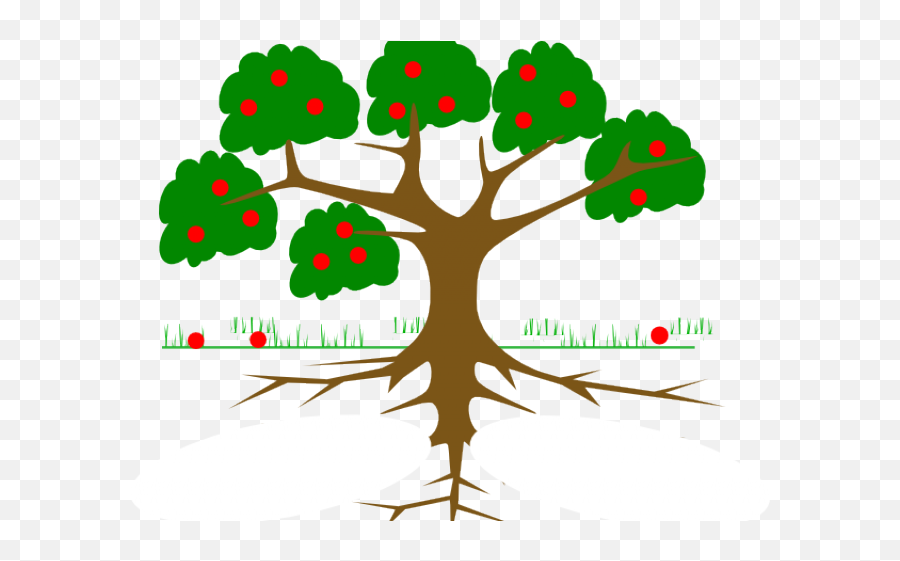 Roots Clipart Rooted Tree - Tree With Roots Cartoon Png,Tree Roots Png