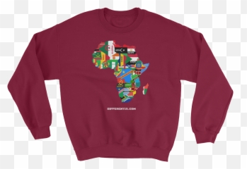 Africa Map Flags Maroon - We Can Do It Red Shirt Png,Africa Map Png