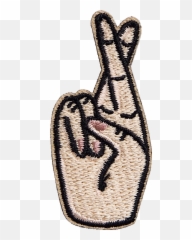 Fingers Crossed Patch - Crossed Fingers Png,Fingers Crossed Png