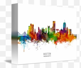 Boston Massachusetts Skyline By Michael Tompsett - Art png