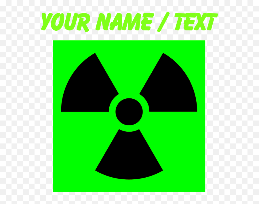 Custom Green Radioactive Sign Mousepad - Radiation Symbol Png,Radioactive Symbol Transparent