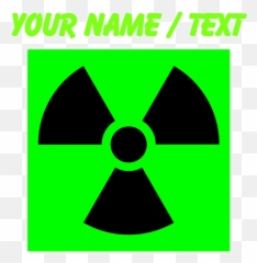 Custom Green Radioactive Sign Mousepad - Radiation Symbol png