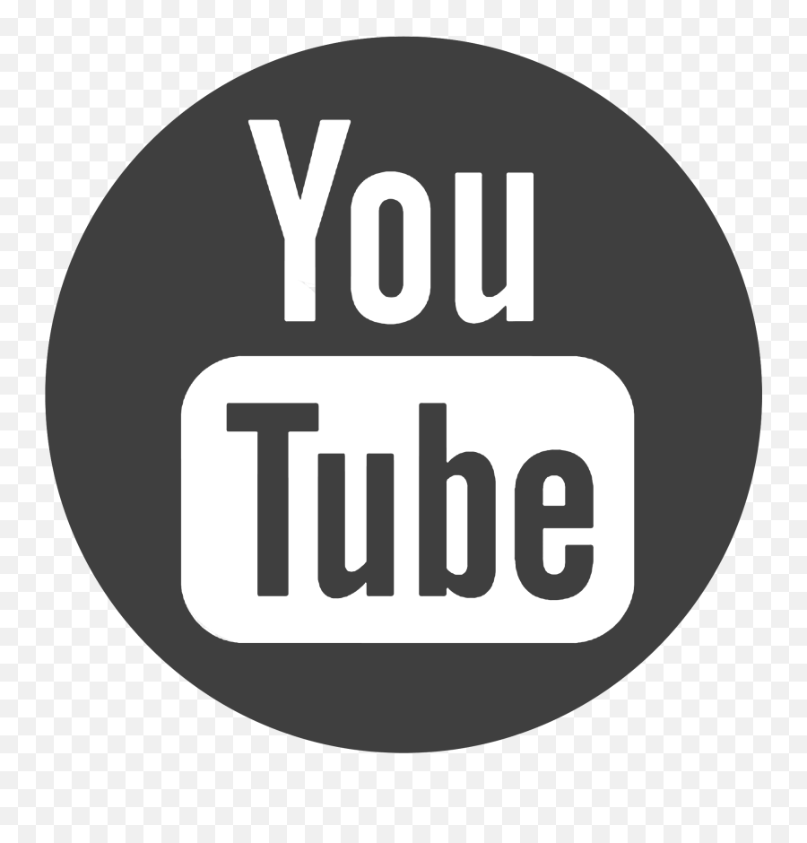 Download Hd Youtube Circle Icon Png - Youtube Icon Png Black And White,Youtube Logo Circle