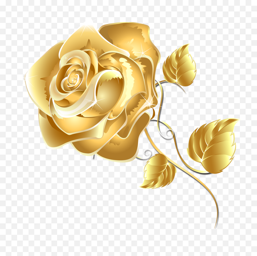 Download Flower Gold Package Rose Application Fashion Games - Gold Flower Png,Rose Flower Png
