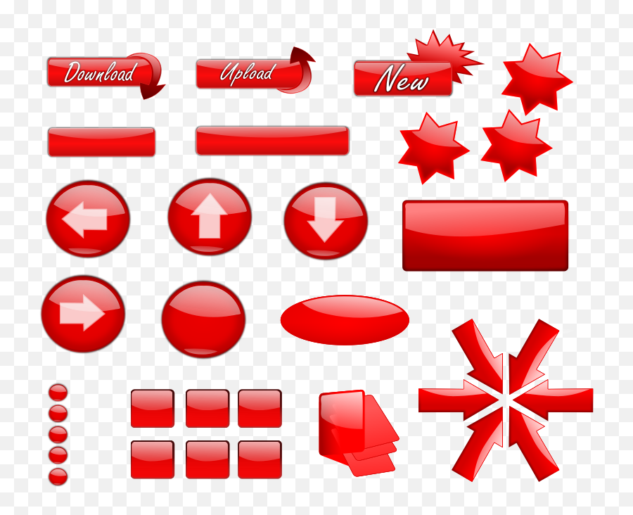 Download Red Click Here Button N2 - Red Buttons Full Size Red Buttons Png,Red Button Png