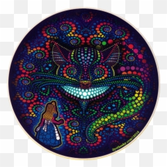 Cheshire Cat - Bumper Sticker Decal Circle Png,Cheshire Cat Png