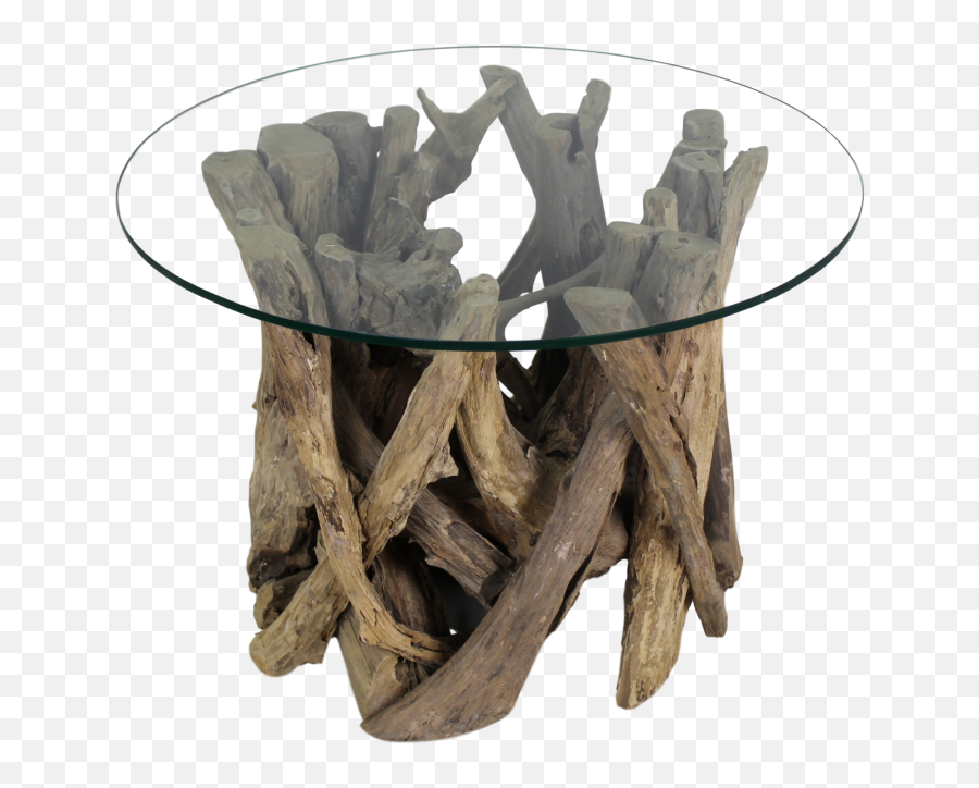 Coffee Table Round With Glass Pane - Teak Root Coffee Coffee Table Png,Glass Pane Png