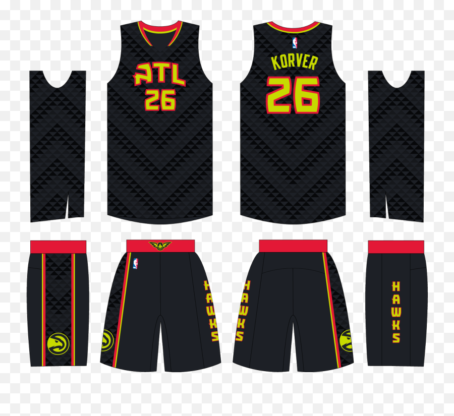 Atlanta Hawks - Atlanta Hawks Jersey Black Png,Atlanta Hawks Png