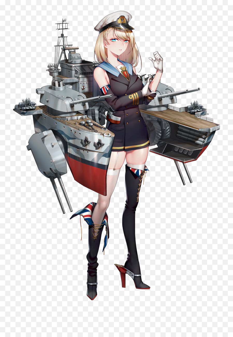 Quuni Battleship Girl Heels Stockings Thighhighs Transparent - Banner Of The Maid Png,Battleship Png