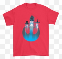 Falcon And Starfighters Fly Across Jedi Order Logo Shirts U2013 Teeqq Store - Mens Louis Vuitton png