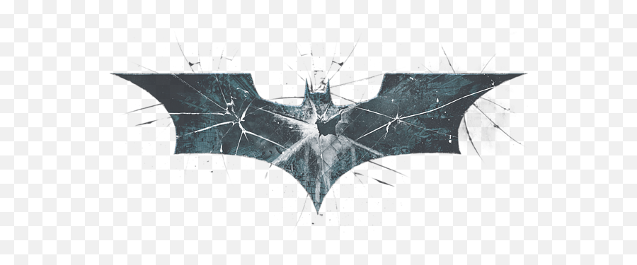 Dark Knight Rises - Cracked Glass Logo Youth Tshirt Cracked Bat Png,Cracked Glass Transparent Png