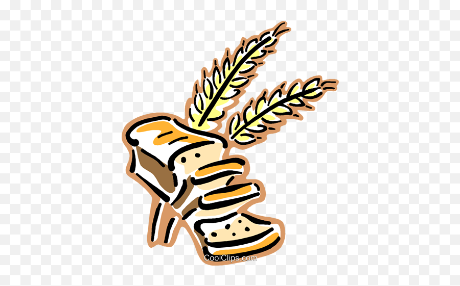 Bread And Wheat Royalty Free Vector Clip Art Illustration - Bread Png,Trigo Png