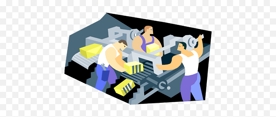 Men Working In Factory Royalty Free Vector Clip Art - Working In Factory Illustration Png,Factory Png