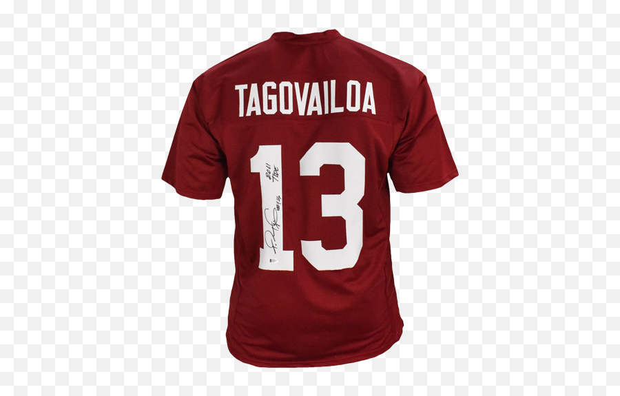 Tua Tagovailoa Autographed Alabama Crimson Tide Red 13 Custom Jersey W Roll - Jsa Pro Football Hall Of Fame Png,Roll Tide Png