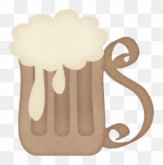 Oh Lucky Day - Foaming Beer Mug graphic by Sheila Reid Serveware png