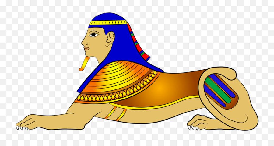 Egyptian Clipart Sphinx Transparent Free - Esfinge Egipcia Dibujo A Color Png,Sphinx Png