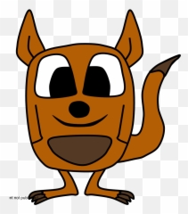 Download Kangaroo Big Eyes Cartoon Animal - PNG Happy