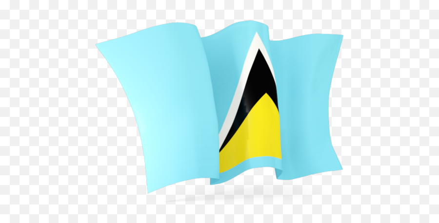 Flag Of Saint Lucia - Waving Santa Lucia Flag Png,Santa Lucia Icon