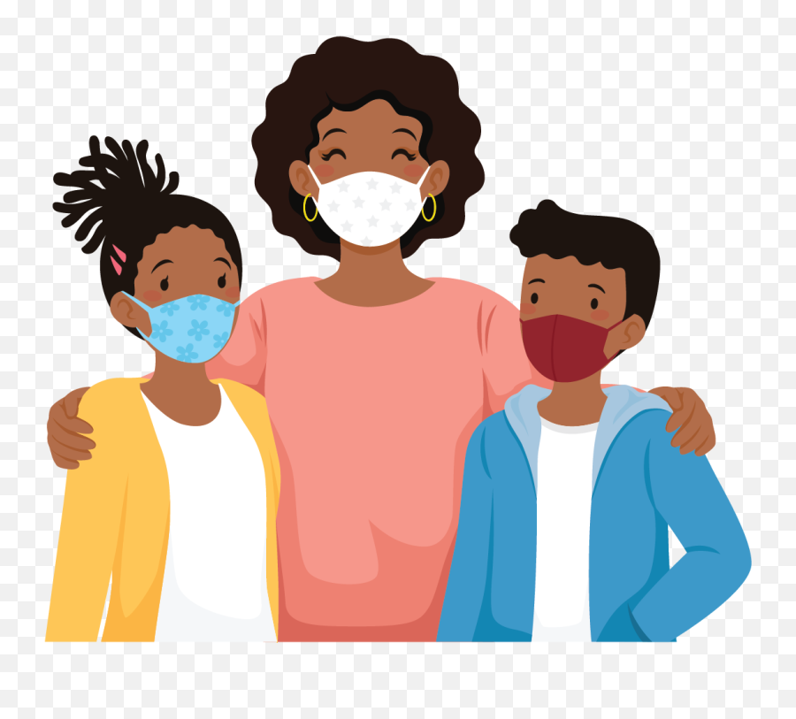 V - Safe After Vaccination Health Checker Cdc Black Family Wearing Face Masks Png,Google Plus Page Icon