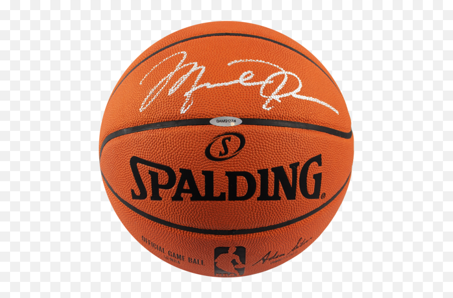 Michael Jordan Signed Spalding Nba - Lebron James Autograph Basketball Png,Nba 2k16 My Gm Orange Icon