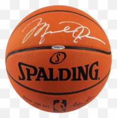 Michael Jordan Signed Spalding Nba - Lebron James Autograph Basketball Png,Nba 2k16 My Gm Orange Icon