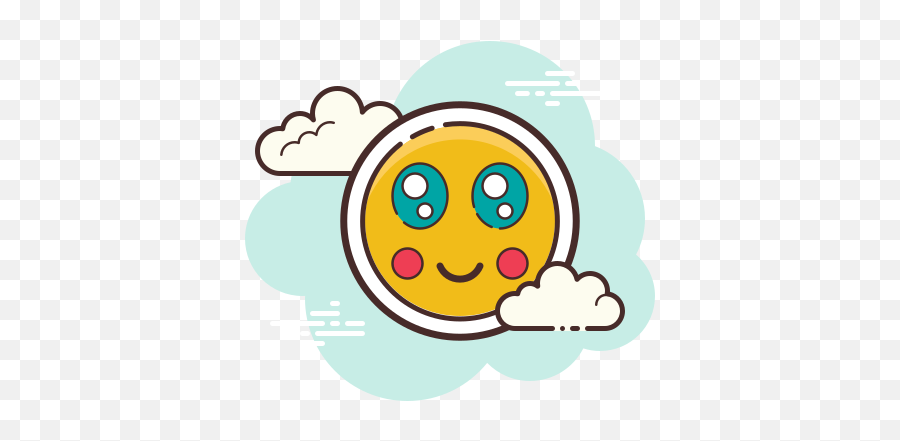Anime Emoji Icon In Cloud Style - Aesthetic Teams Logo Png,Emoji Icon Pictures