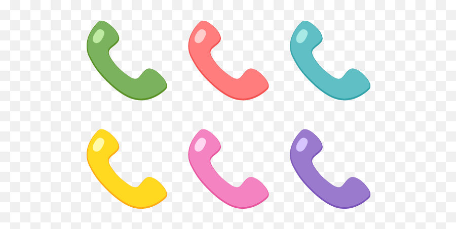 Phones 6 Colors Free Png And Vector - Picaboo Free Vector,Call Icon Aesthetic