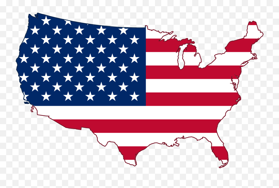 Usa Flag Map - United States Clip Art Png,United States Outline Png
