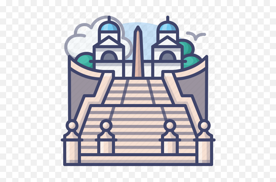 Italy Rome Spanish Steps Icon - Download On Iconfinder Spanish Steps Free Vector Png,Steps Icon