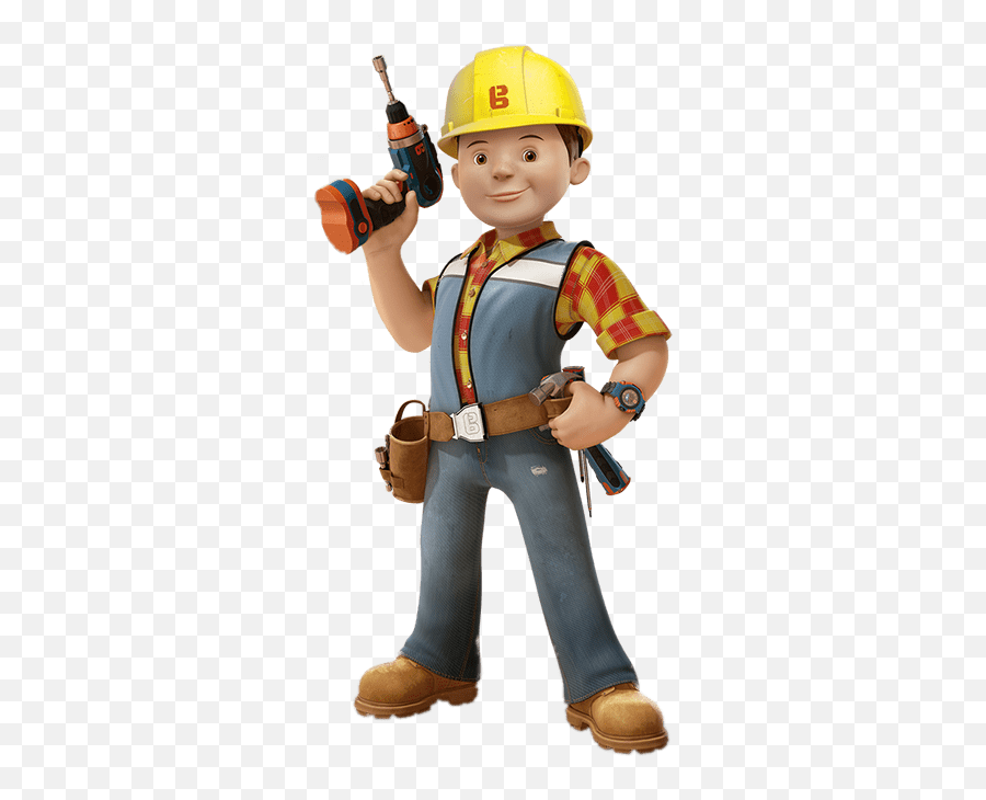 Bob The Builder Holding Tool Png Image - Bob The Builder With Drill,Bob The Builder Png