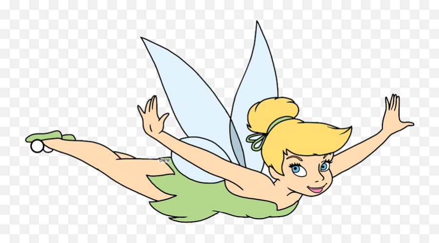 Tinkerbell Clipart Flying - Peter Pan Tinkerbell Flying Png,Tinkerbell Transparent
