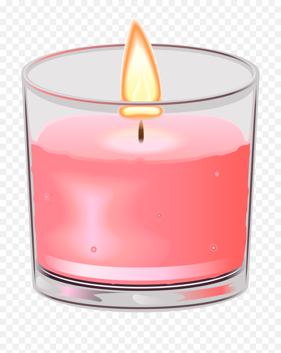 Download Hd Candle In Cup Png Clip Art - Candle In A Glass Glass Candle Clip Art,Glass Cup Png