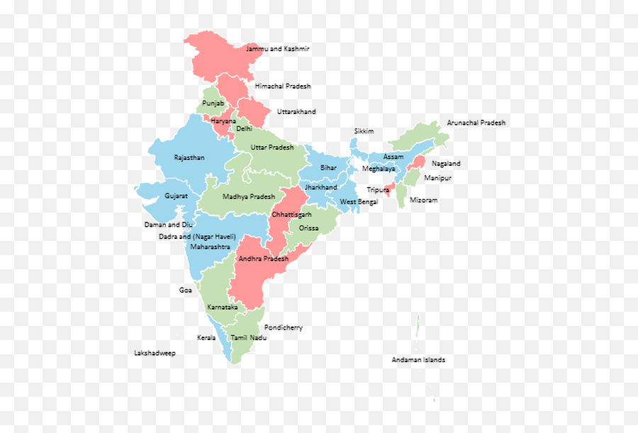 India - India Editable Free Map Ppt Png,India Map Png