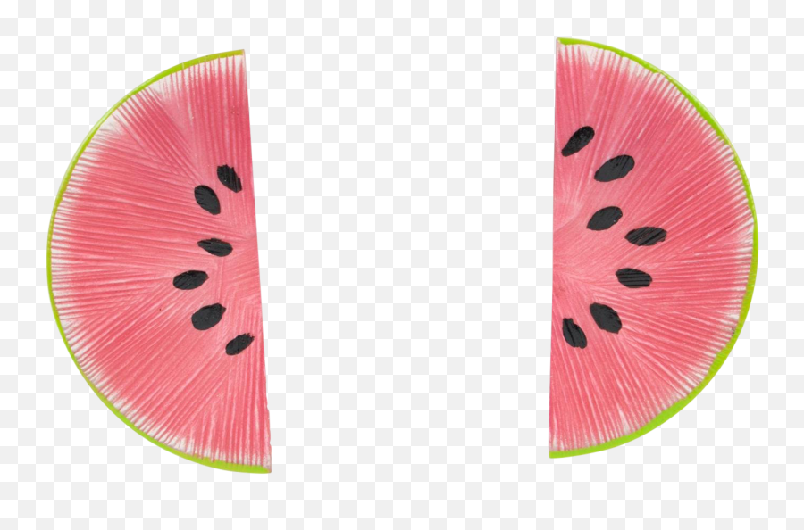 Pink Green Lucite Pierced Earrings Watermelon Slice - Watermelon Png,Watermelon Slice Png