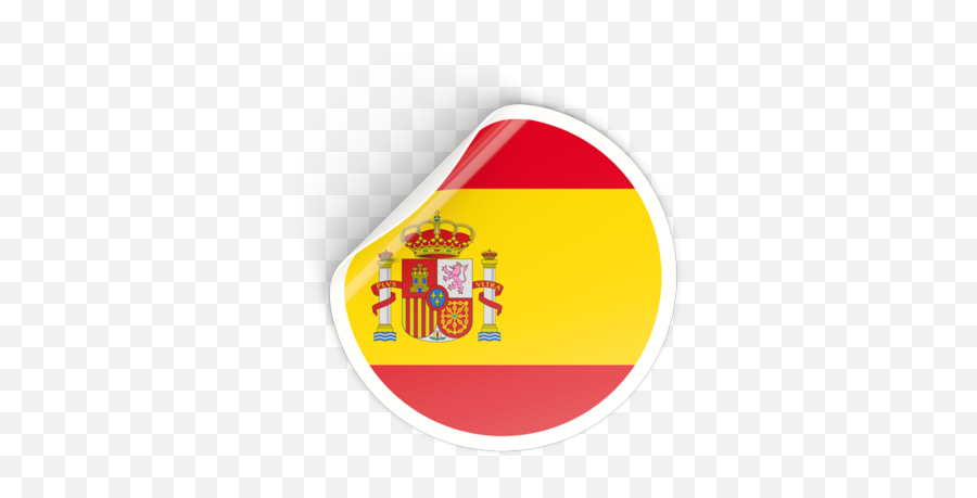 Round Sticker - Spain Flag Png,Spain Png