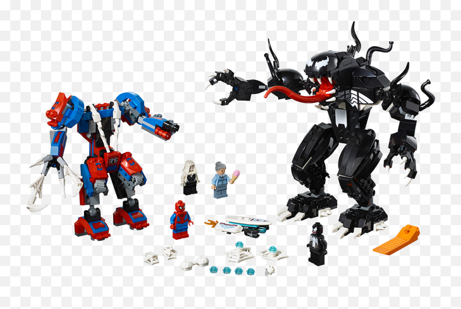 Lego 76115 Marvel Super Heroes Spider Mech Vs Venom - Spiderman Mech Vs Venom Mech Lego Png,Venom Transparent