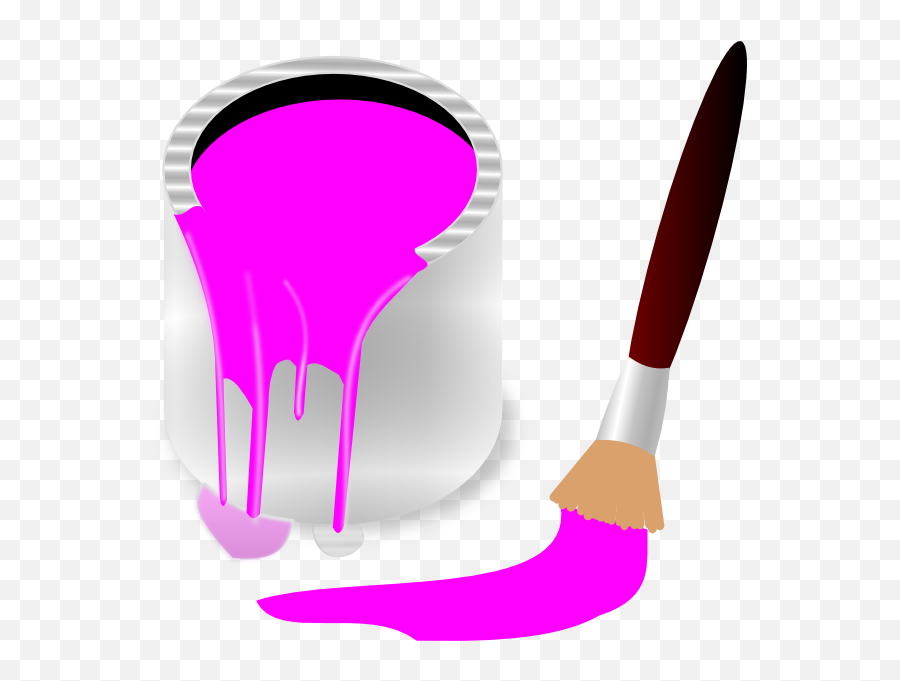 Free Paint Clipart Pictures - Paint Brush Pink Clip Art Png,Painting Clipart Png